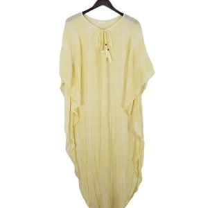 Indah yellow tassle swim cover OS